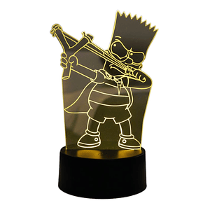 Lampara 3D Bart Cato de 7 colores