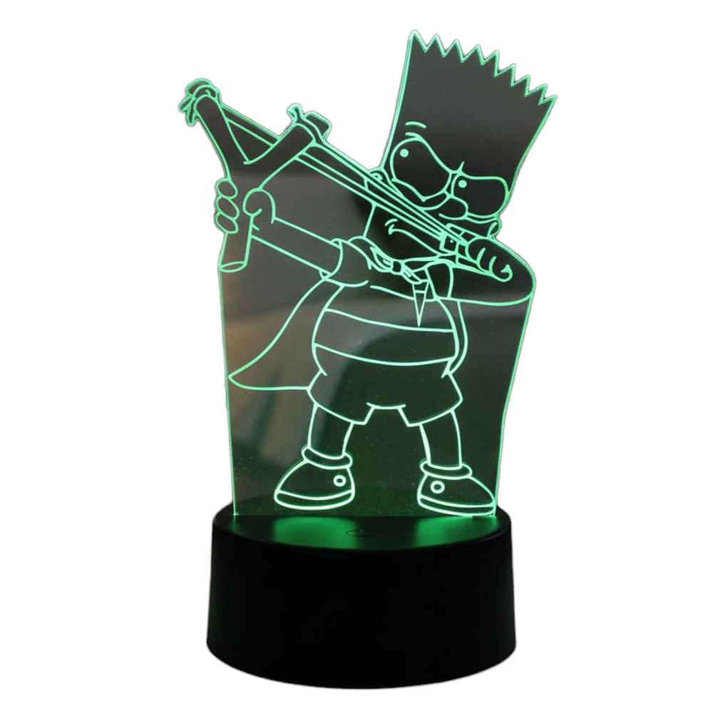 Lampara 3D Bart Cato de 7 colores
