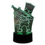 Lampara 3D Bart Cato de 7 colores