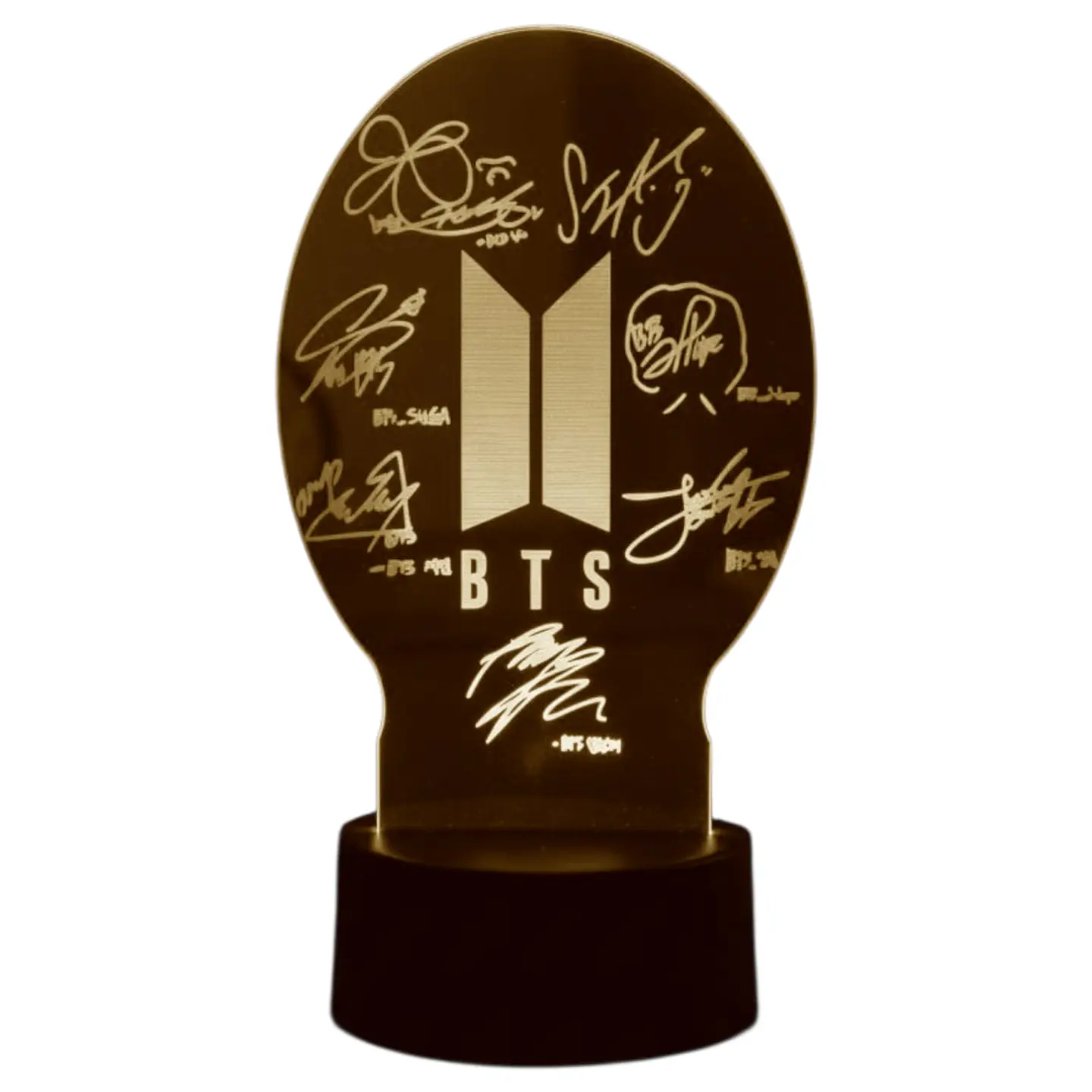 Lampara 3D BTS Firmas 7 Colores 3