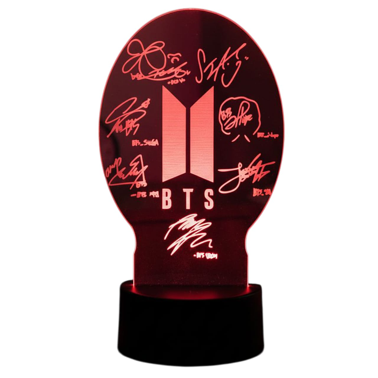 Lampara 3D BTS Firmas 7 Colores 2