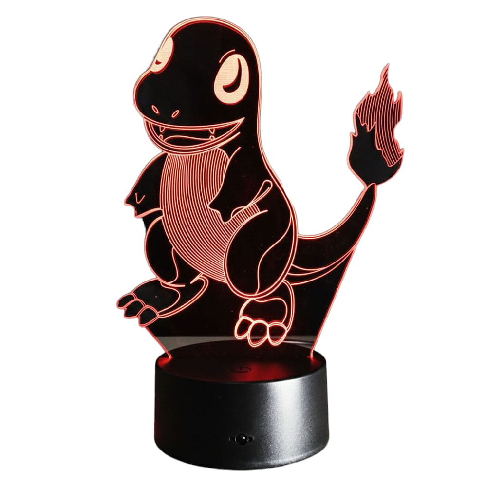 Lampara 3D Charmander 7 colores