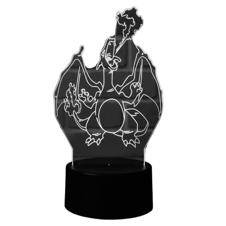 Lampara 3D Charizard 7 colores 4