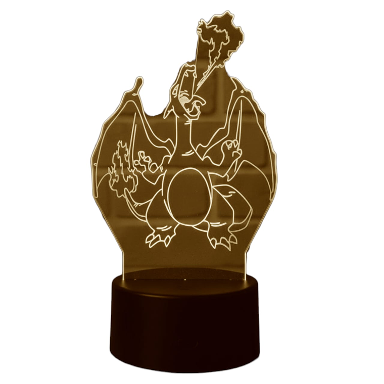 Lampara 3D Charizard 7 colores 2