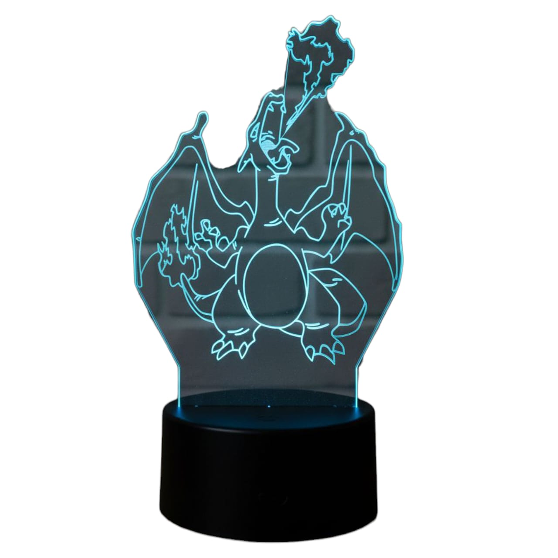 Lampara 3D Charizard 7 colores 3