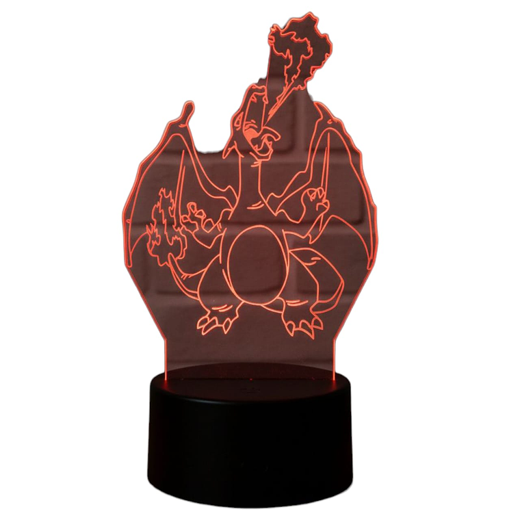 Lampara 3D Charizard 7 colores 1