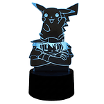 Lampara 3D Pikachu y Ash 7 colores