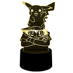 Lampara 3D Pikachu y Ash 7 colores