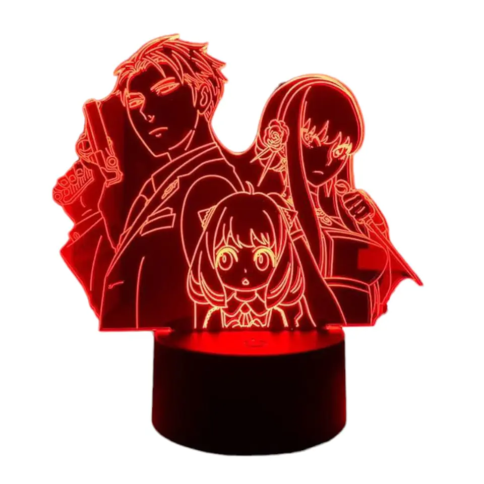 Lampara 3D Spy x Family 7 colores 3