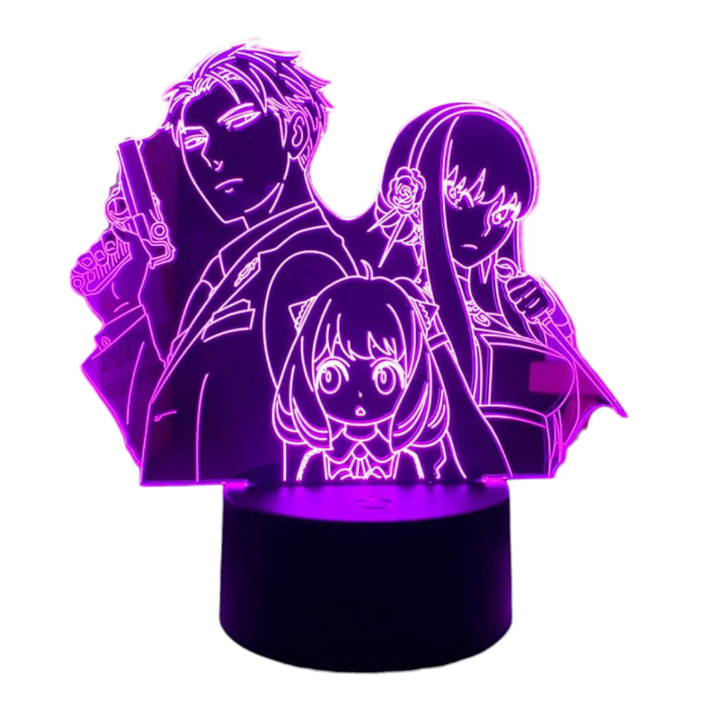 Lampara 3D Spy x Family 7 colores 2