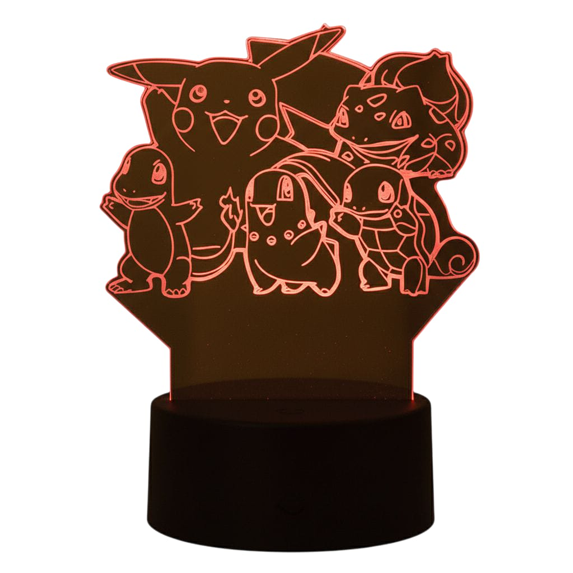Lampara 3D Pokemon Grupo 7 colores 2