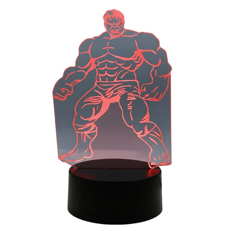 Lampara 3D Hulk 7 colores 3