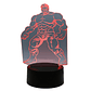 Lampara 3D Hulk 7 colores - Miniatura 3