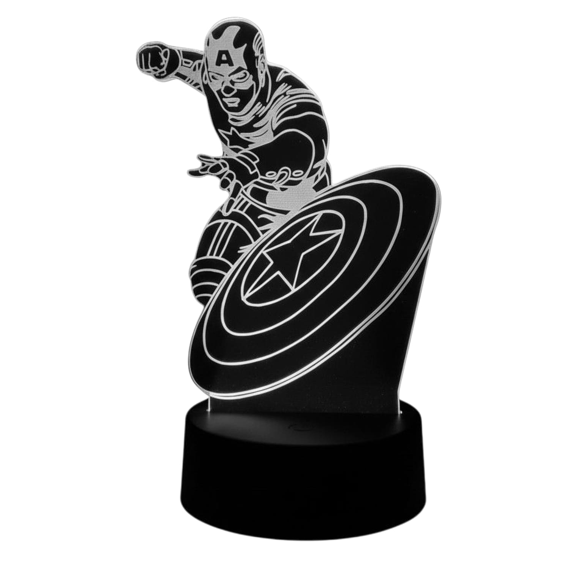 Lampara 3D Capitán America 7 colores 2