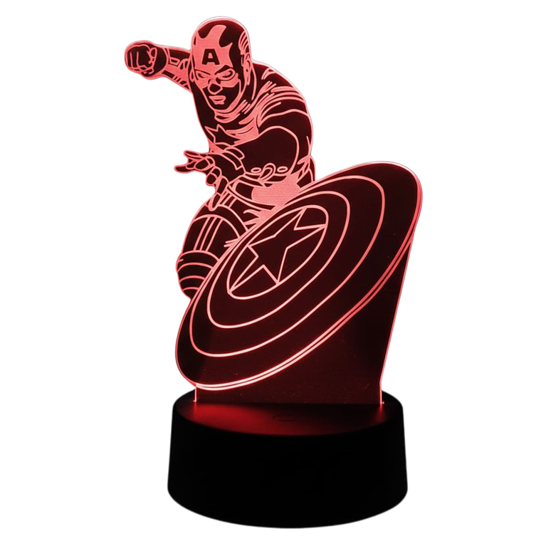 Lampara 3D Capitán America 7 colores 1
