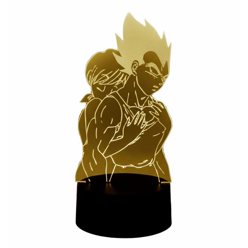Lampara 3D Vegeta y Bulma 7 colores