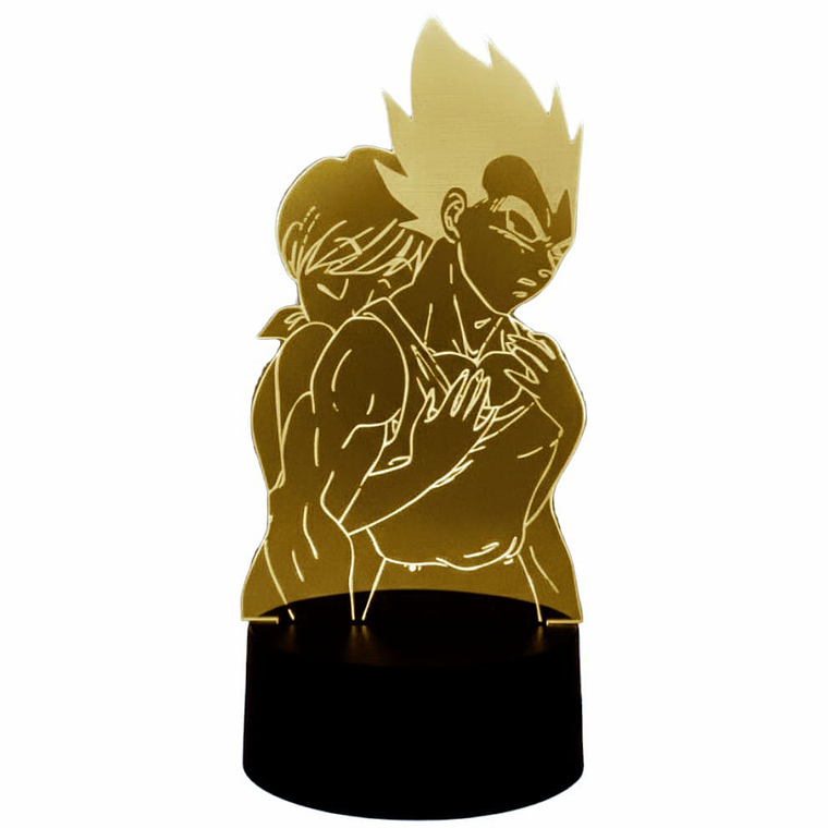 Lampara 3D Vegeta y Bulma 7 colores 3