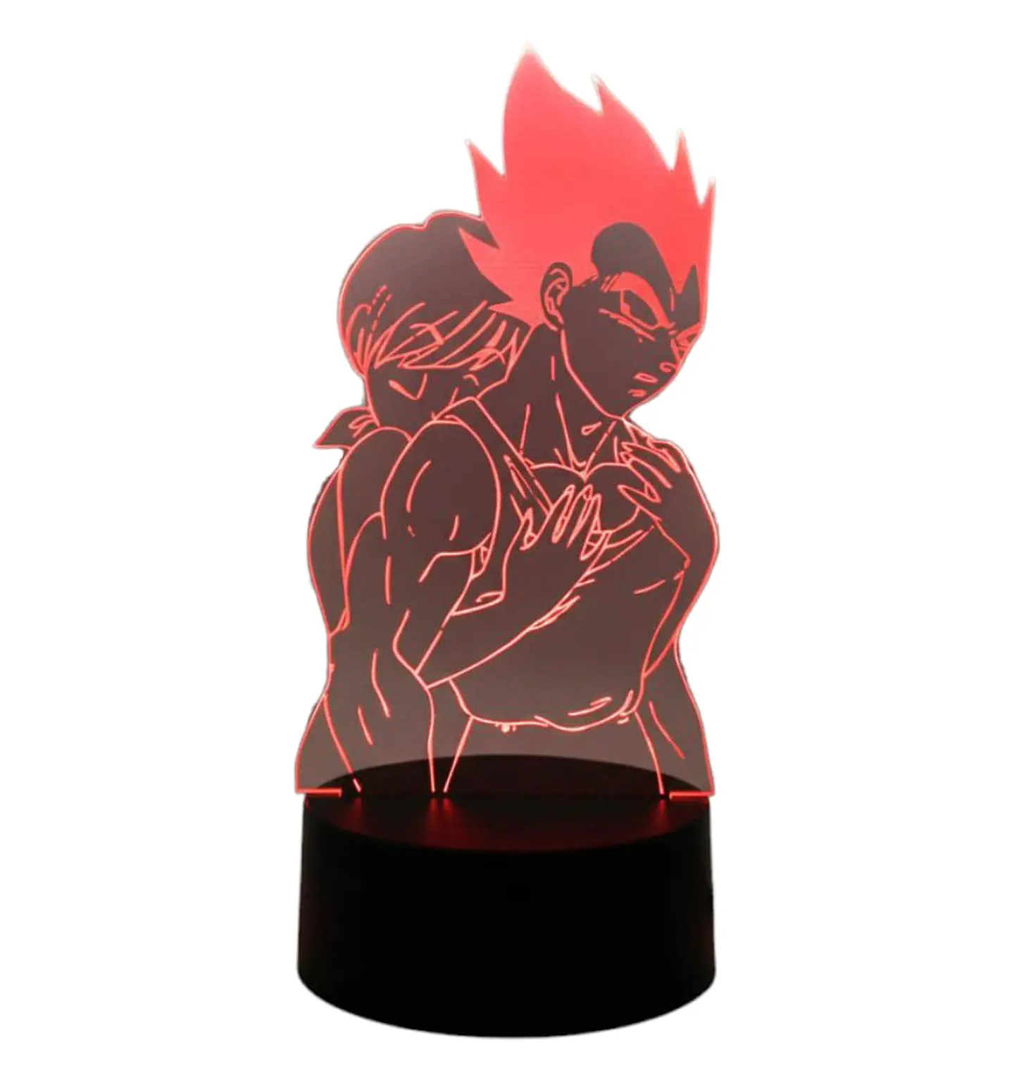 Lampara 3D Vegeta y Bulma 7 colores 2