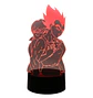 Lampara 3D Vegeta y Bulma 7 colores - Miniatura 2