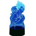 Lampara 3D Vegeta y Bulma 7 colores