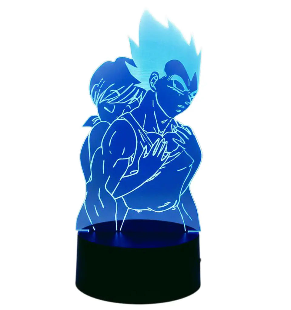 Lampara 3D Vegeta y Bulma 7 colores 1