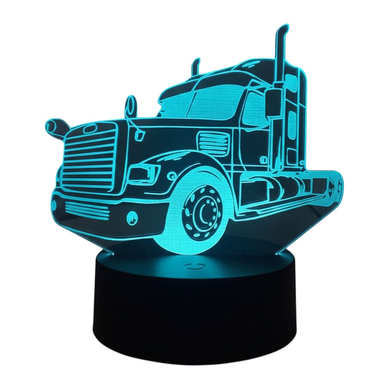 Lampara 3D Camión de 7 colores 3