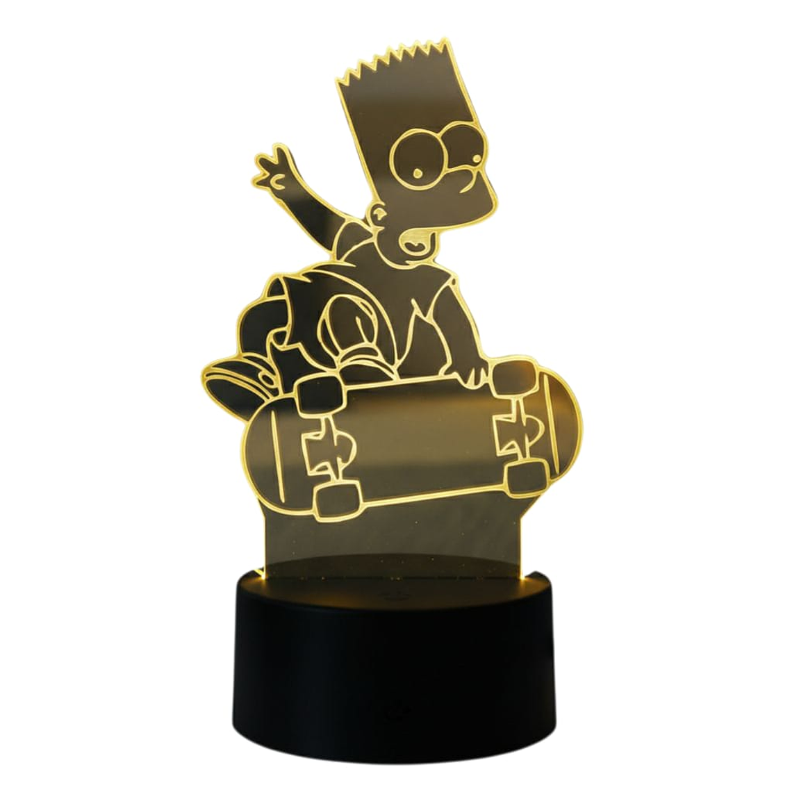 Lampara touch 3D Bart Patineta 7 colores 1