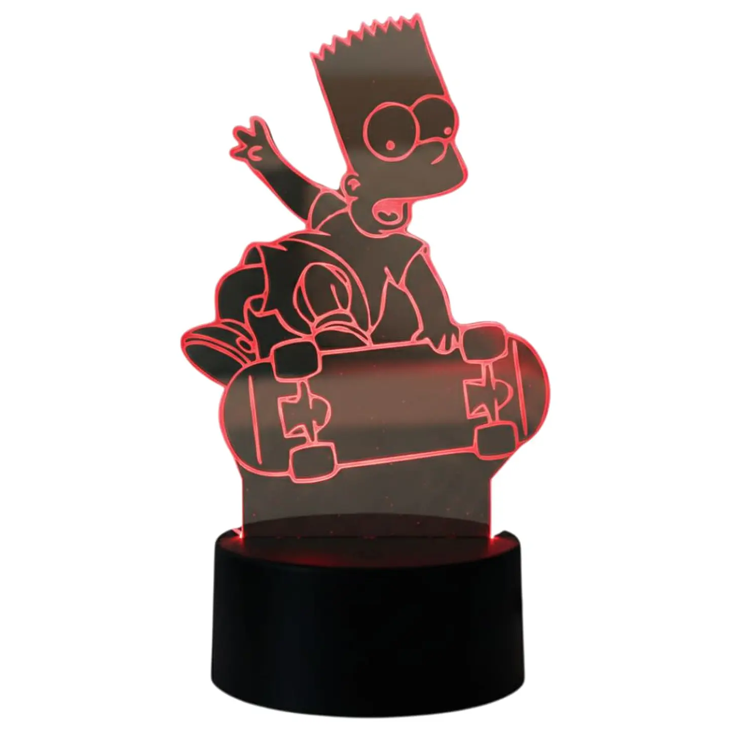 Lampara touch 3D Bart Patineta 7 colores 2