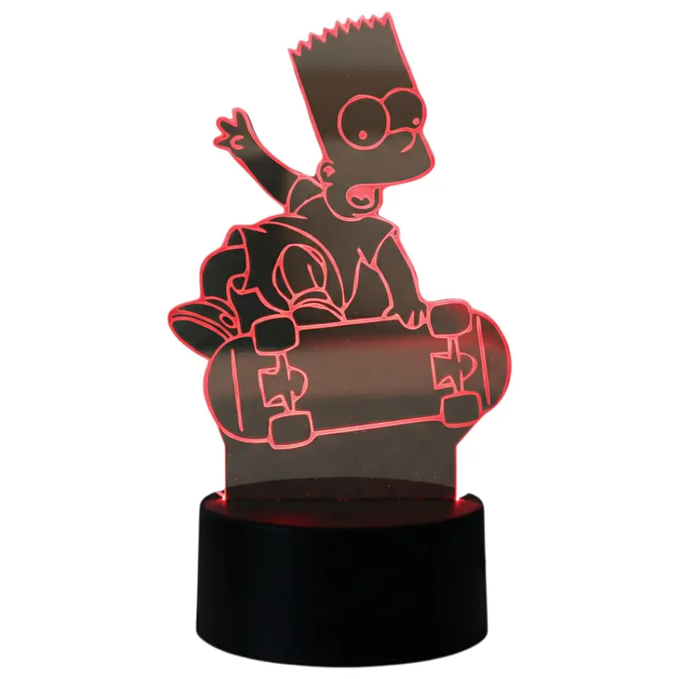 Lampara touch 3D Bart Patineta 7 colores 2