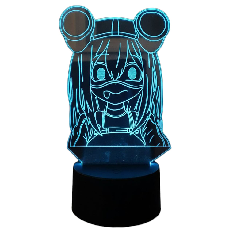 Lampara 3D Tsuyu Usui (My Hero Academy) 7 colores 3
