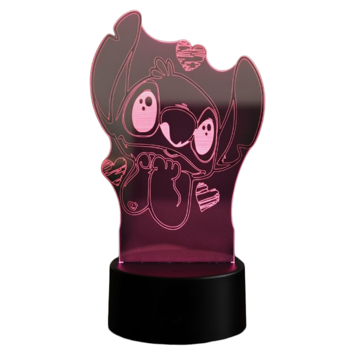 Lampara 3D Stich Enamorado 7 colores 2