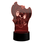 Lampara 3D Stich Enamorado 7 colores