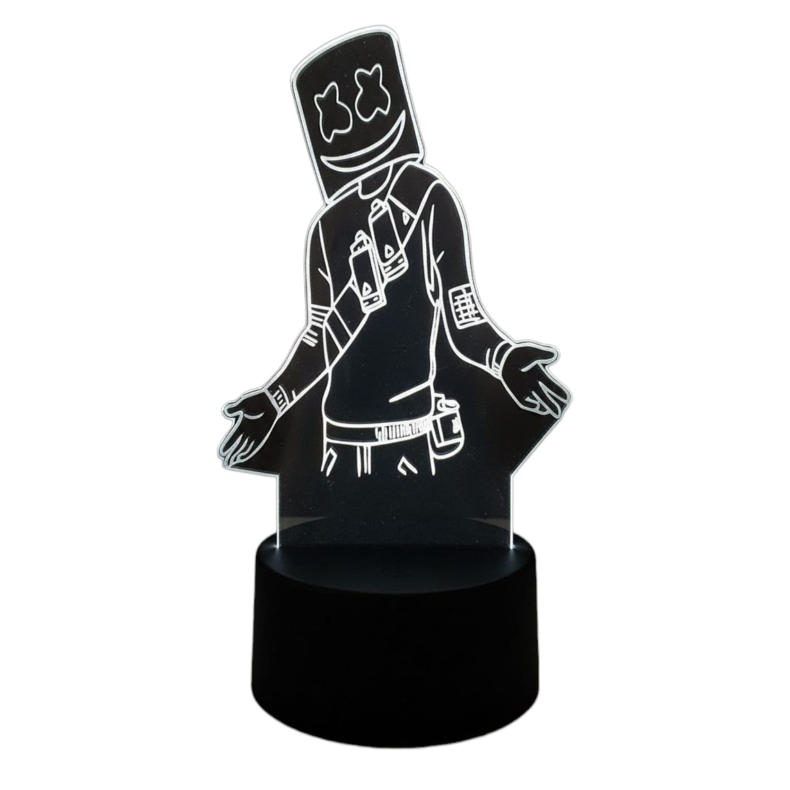 Lampara 3D Marshmello Free Fire 7 colores 1