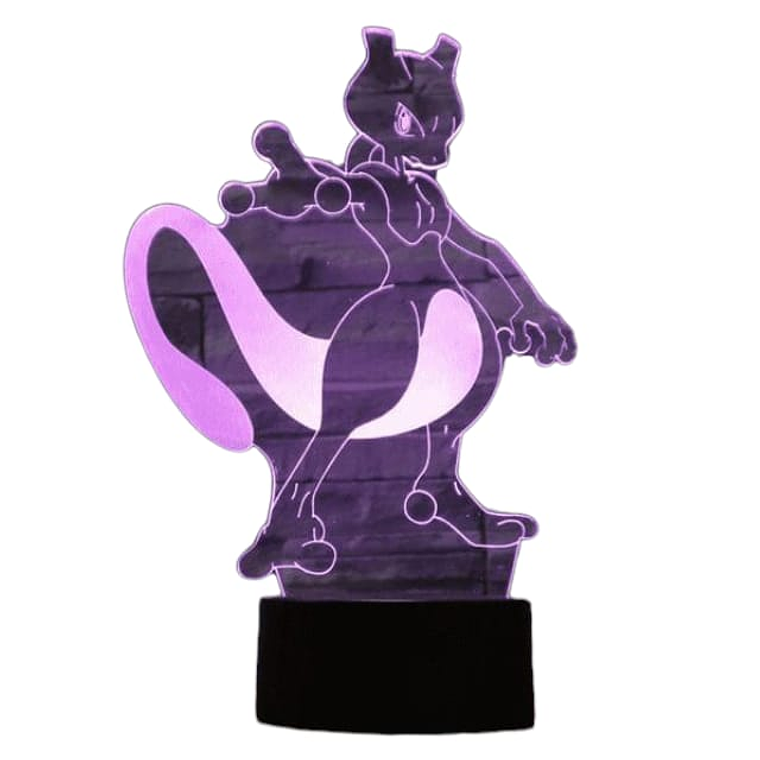 Lampara 3D Mewtwo 7 colores 3