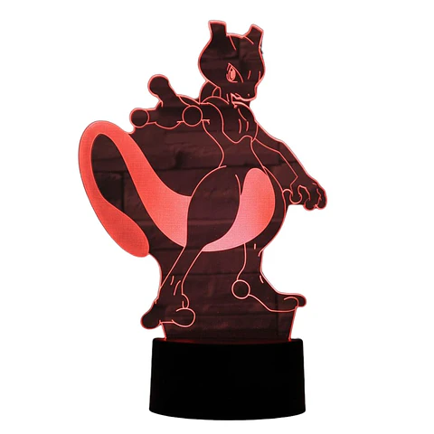 Lampara 3D Mewtwo 7 colores