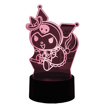 Lampara Touch 3D Kuromi 7 colores