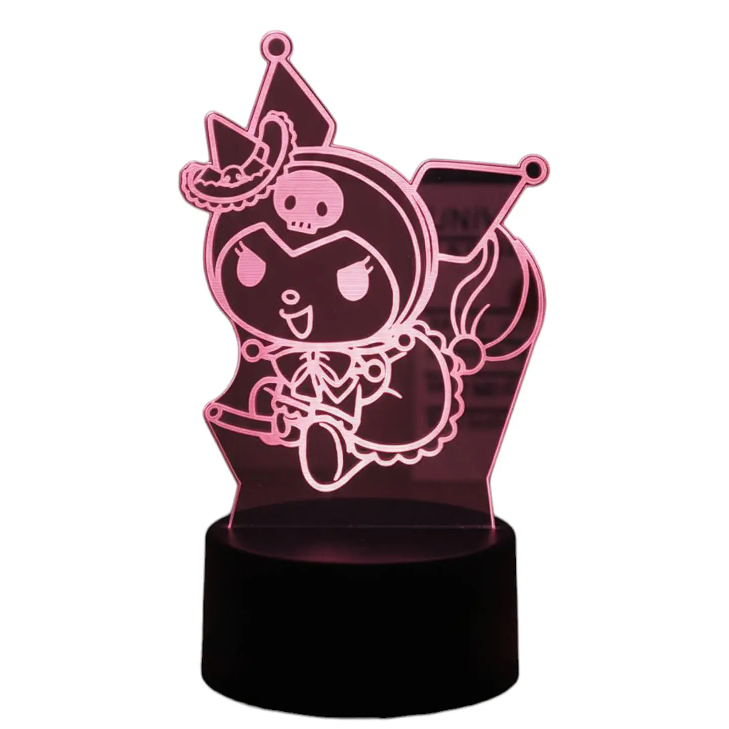 Lampara Touch 3D Kuromi 7 colores 1
