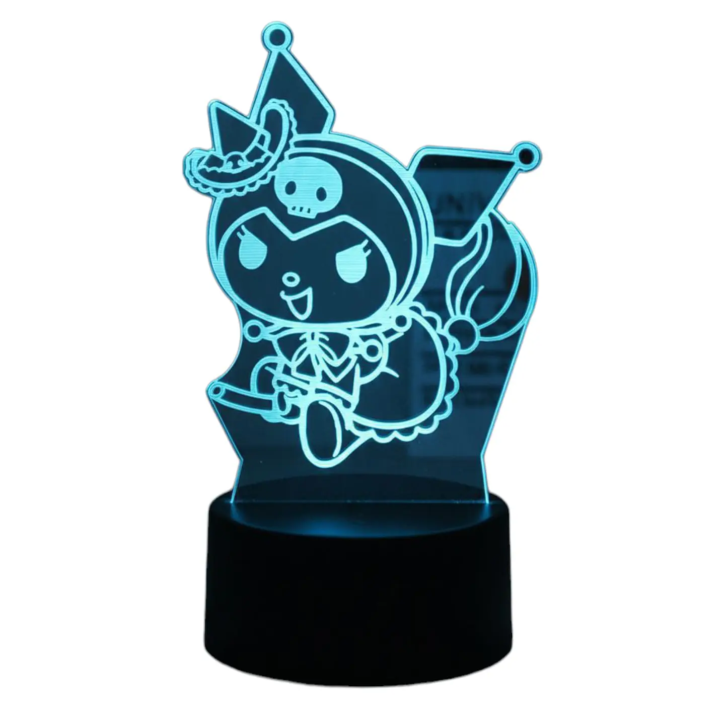 Lampara Touch 3D Kuromi 7 colores 2