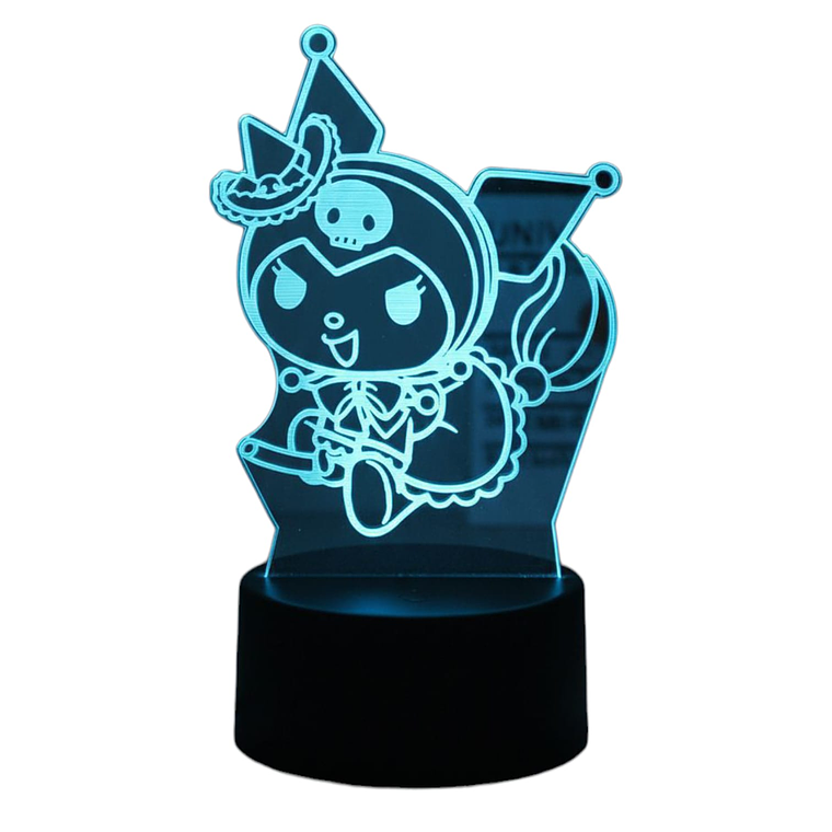 Lampara Touch 3D Kuromi 7 colores 2
