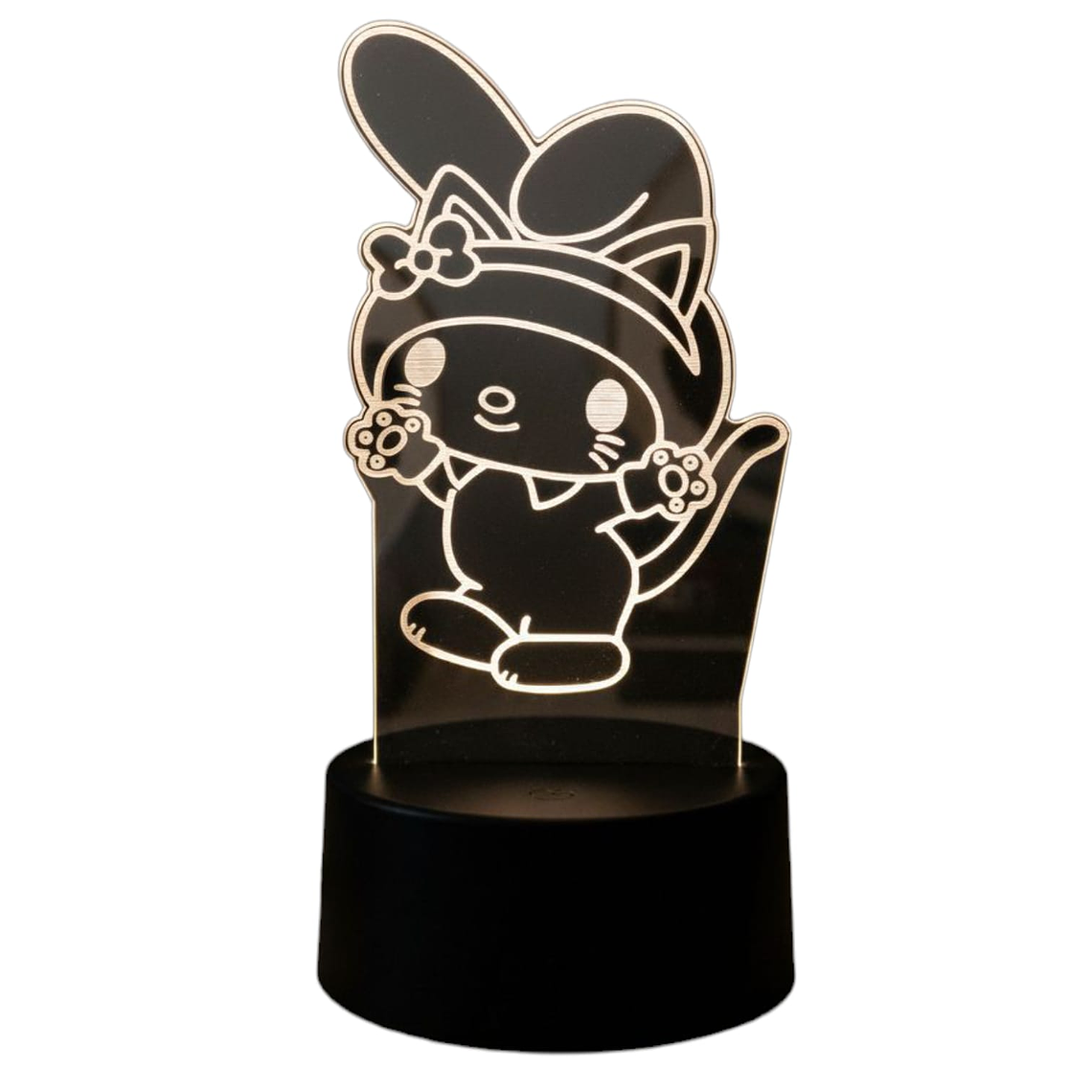 Lampara Touch 3D Kuromi 7 colores 3