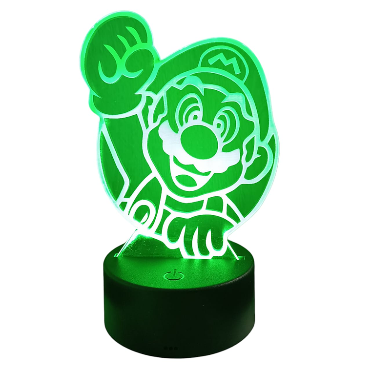 Lampara Touch 3D Mario Puño 7 colores 2