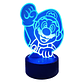 Lampara Touch 3D Mario Puño 7 colores - Miniatura 3