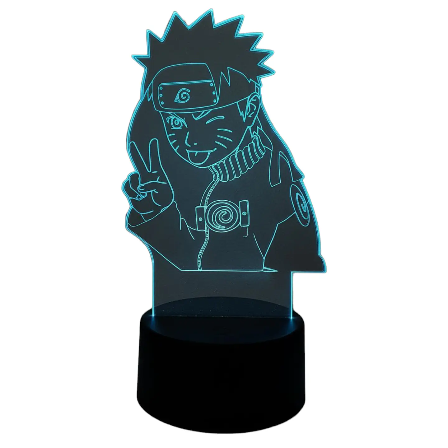 Lampara Touch 3D Naruto saludando 7 colores 4