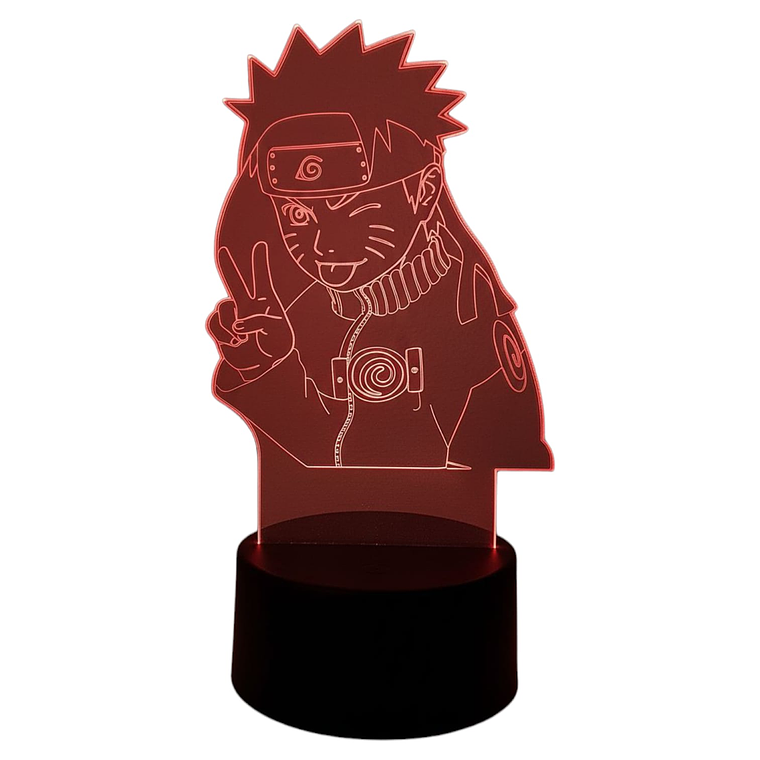 Lampara Touch 3D Naruto saludando 7 colores 3
