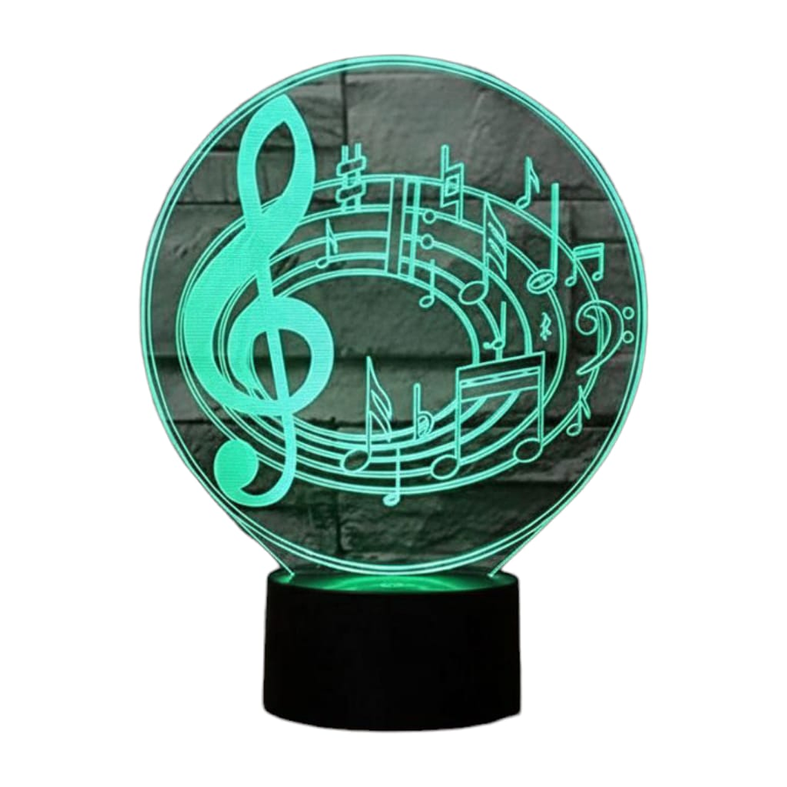 Lampara 3D Llave de Sol de 7 colores 4