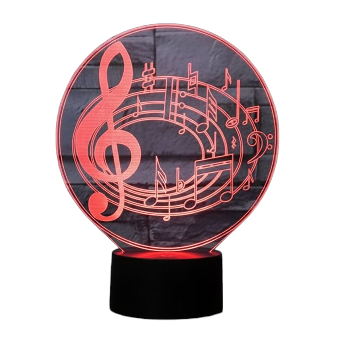 Lampara 3D Llave de Sol de 7 colores 2