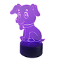 Lampara 3D Cachorro de 7 colores - Miniatura 3
