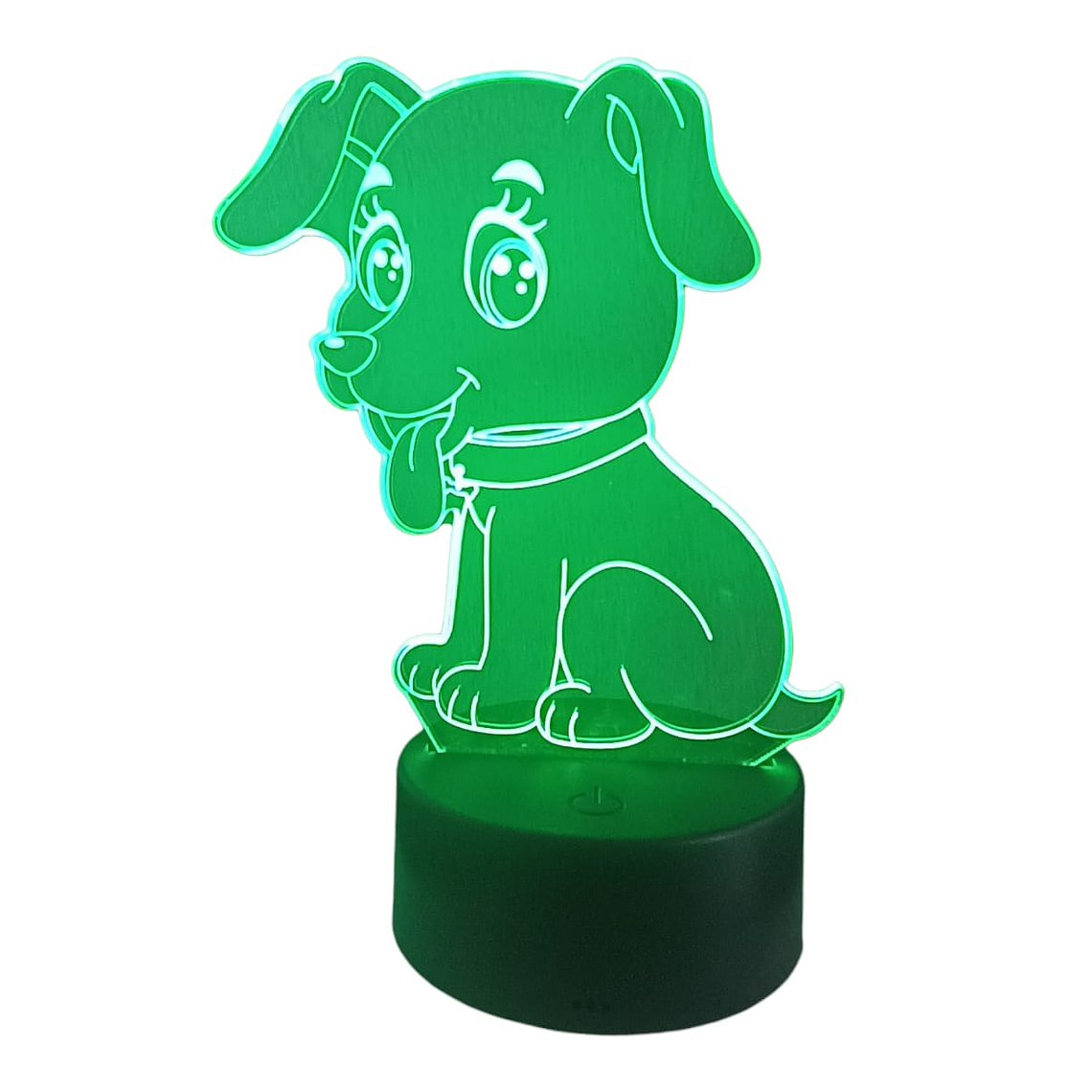 Lampara 3D Cachorro de 7 colores 2