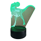 Lampara 3D Dino Rex de 7 colores - Miniatura 4