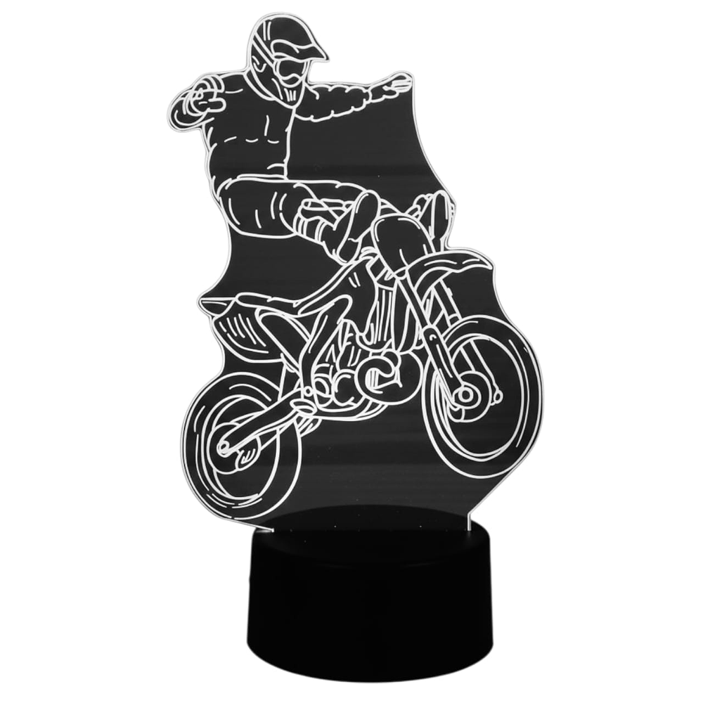 Lampara 3D Motocross Pies de 7 colores